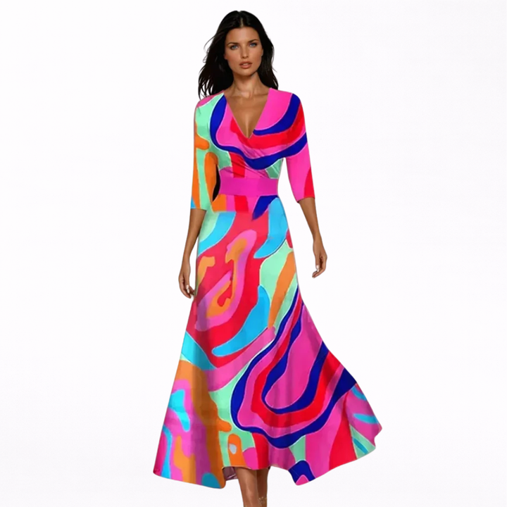 Hedwig – Klassisches Blumen-Maxikleid – Bild 4
