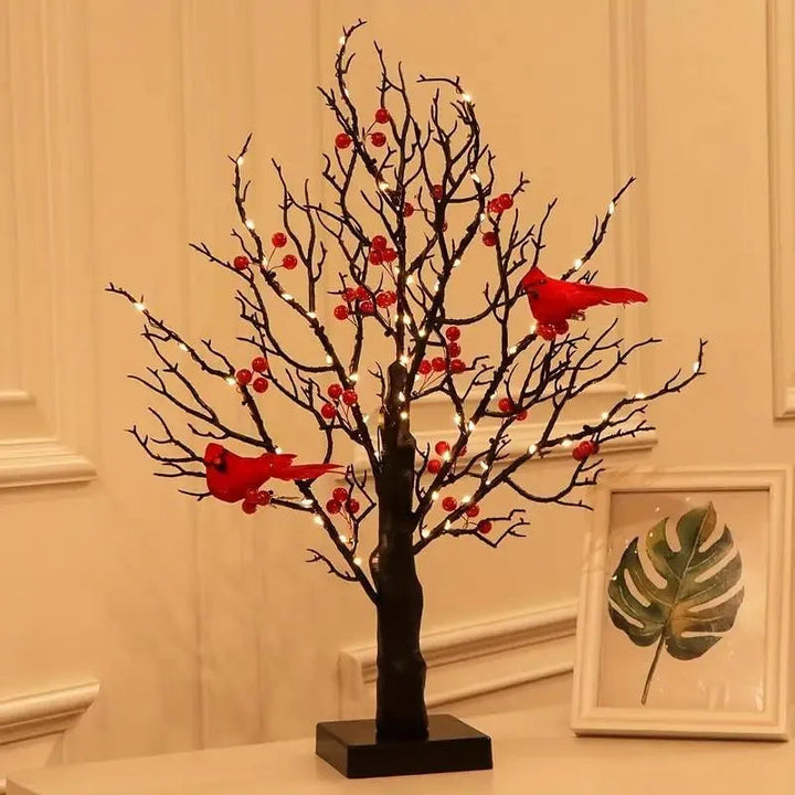 Heller Vintage-Baum mit Kardinälen – Bild 1