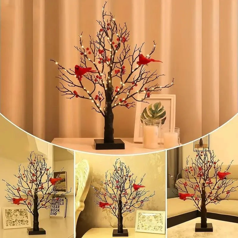 Heller Vintage-Baum mit Kardinälen – Bild 3