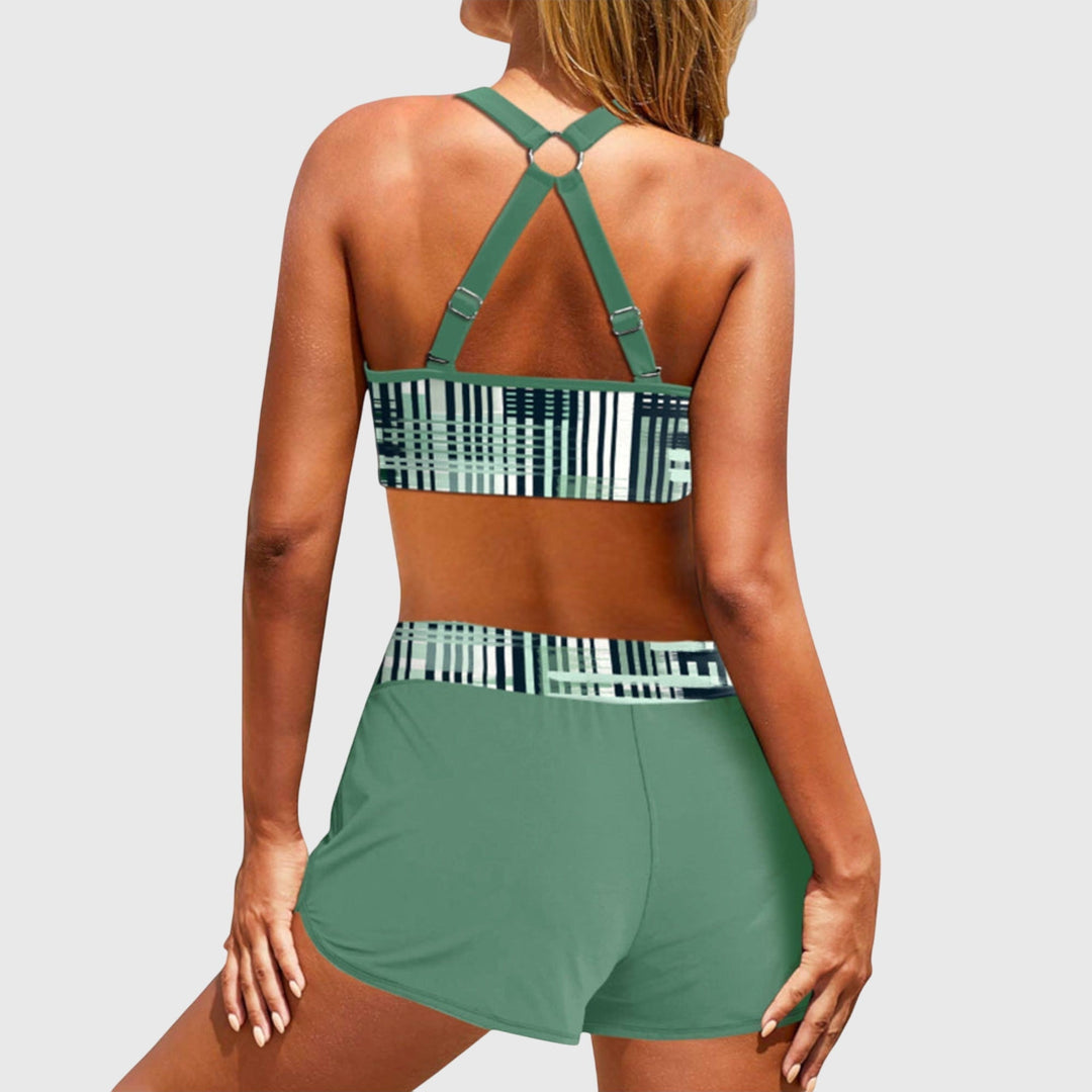 Charlotte – Gestreifter High-Waist-Bikini – Bild 3
