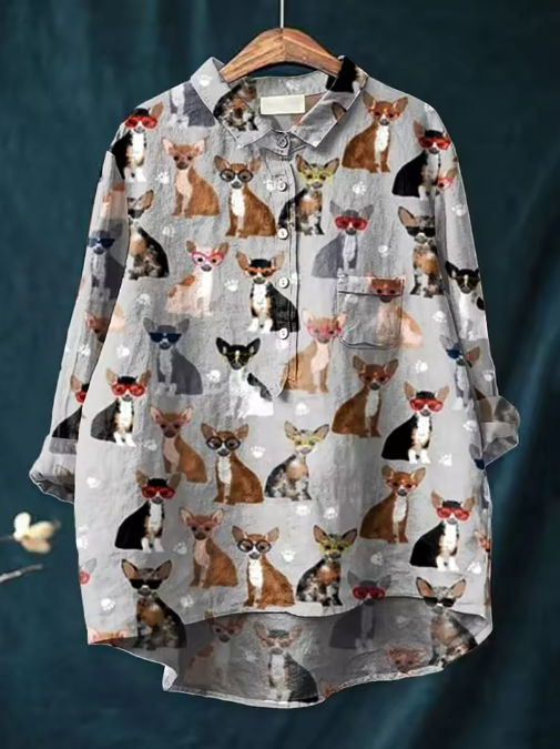 Marie – Charmante Print-Bluse – Bild 1
