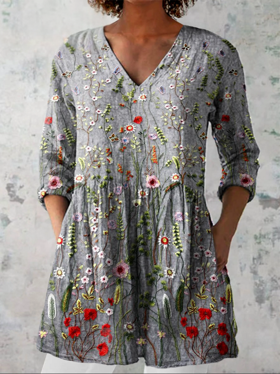 Josephine – Schlichte Lange Bluse – Bild 1