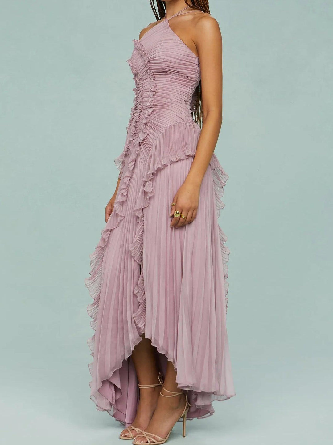 Juna – Langes Kleid mit Schlitz – Bild 6