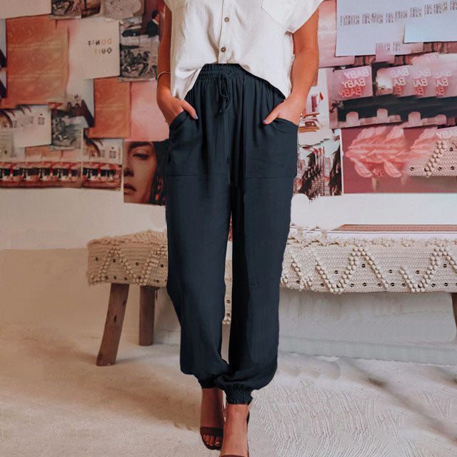 Josefine – Elegante Hose mit Kordel – Bild 17