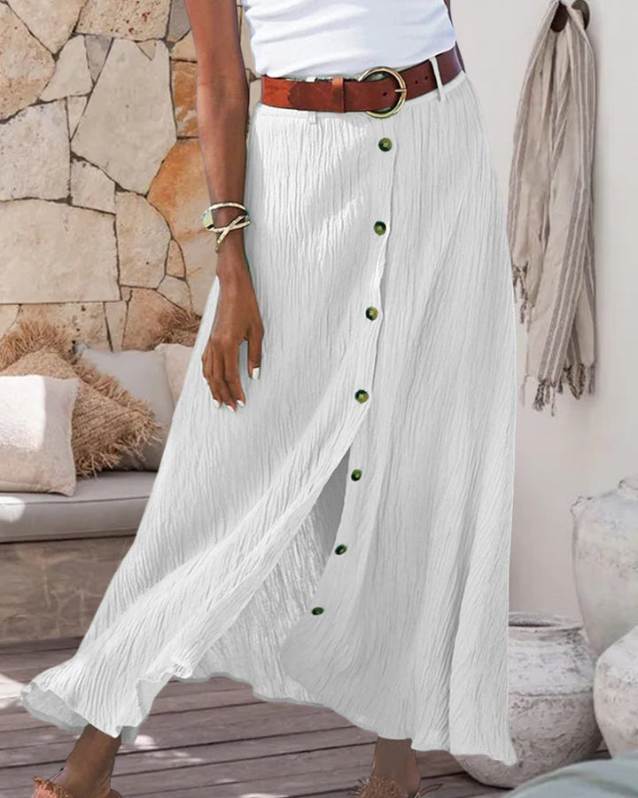 Leonie – Fließende Hose mit Knöpfen – Bild 9