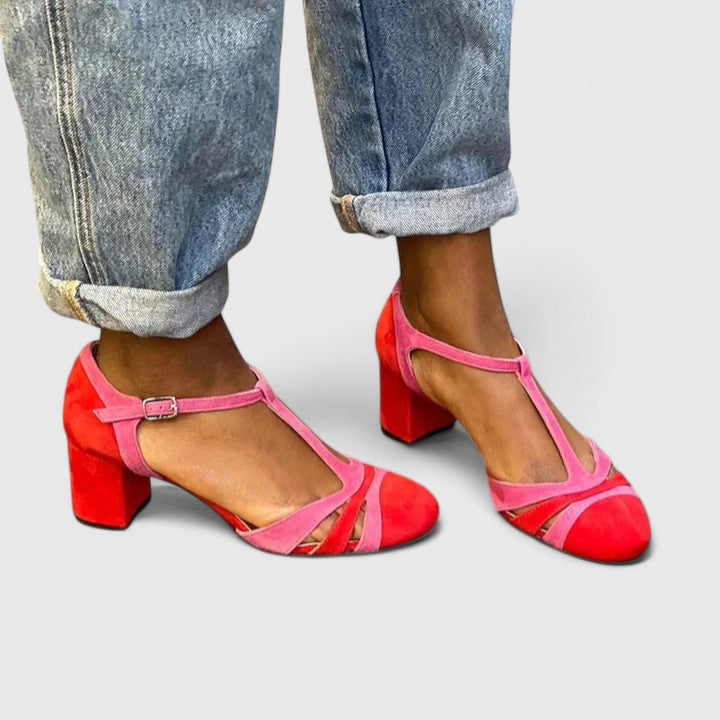 Lazariah – Moderne Pumps in Beerenrot – Bild 2