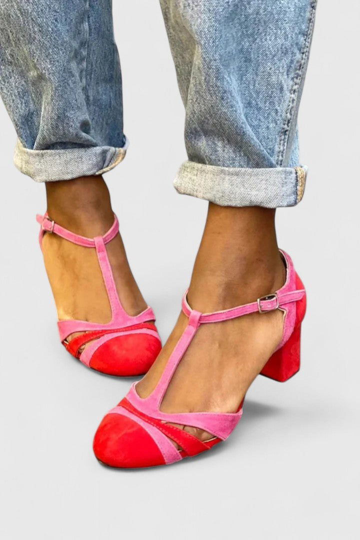 Lazariah – Moderne Pumps in Beerenrot – Bild 3