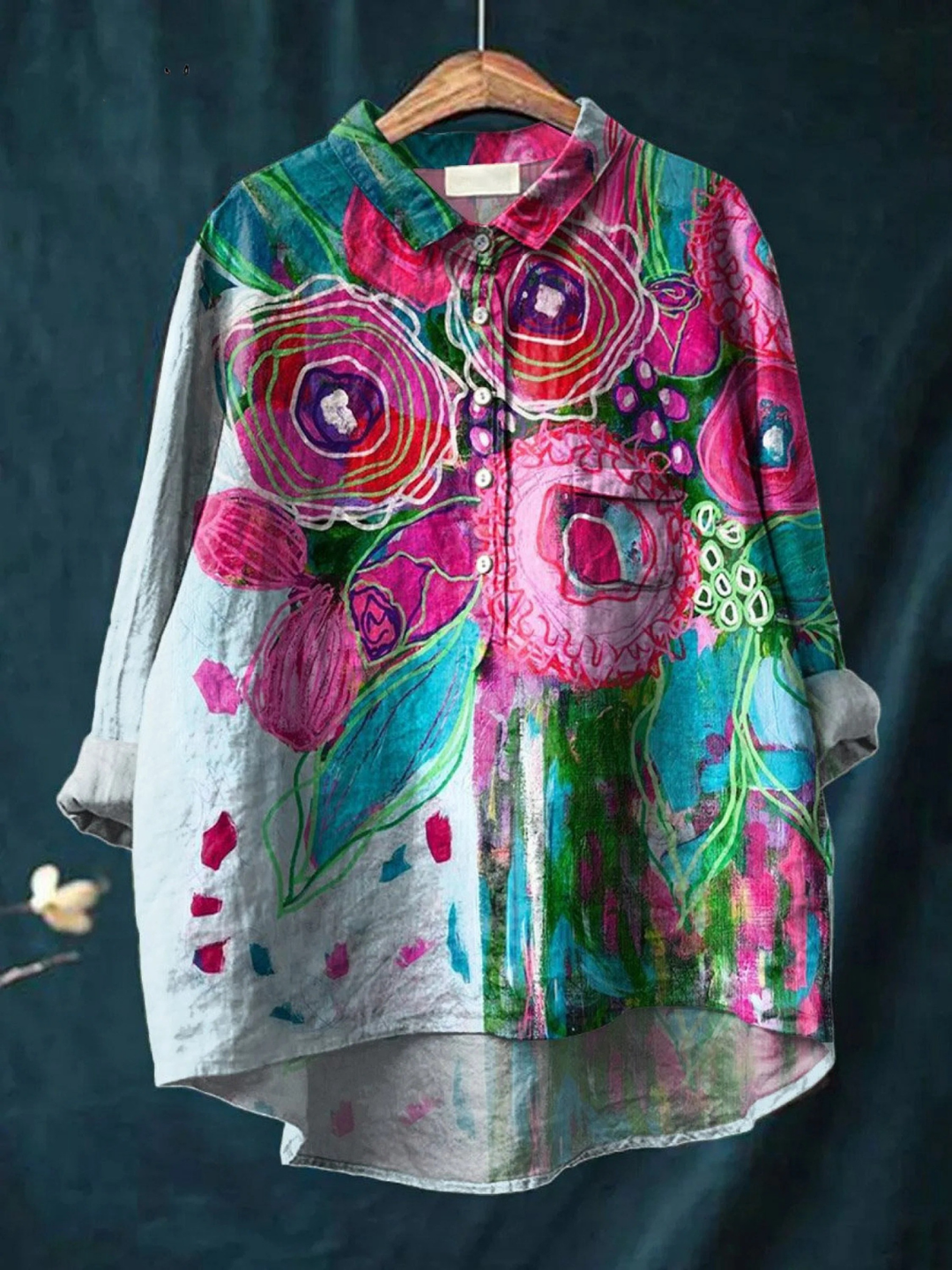 Carla – Romantisches Blumenshirt – Bild 1