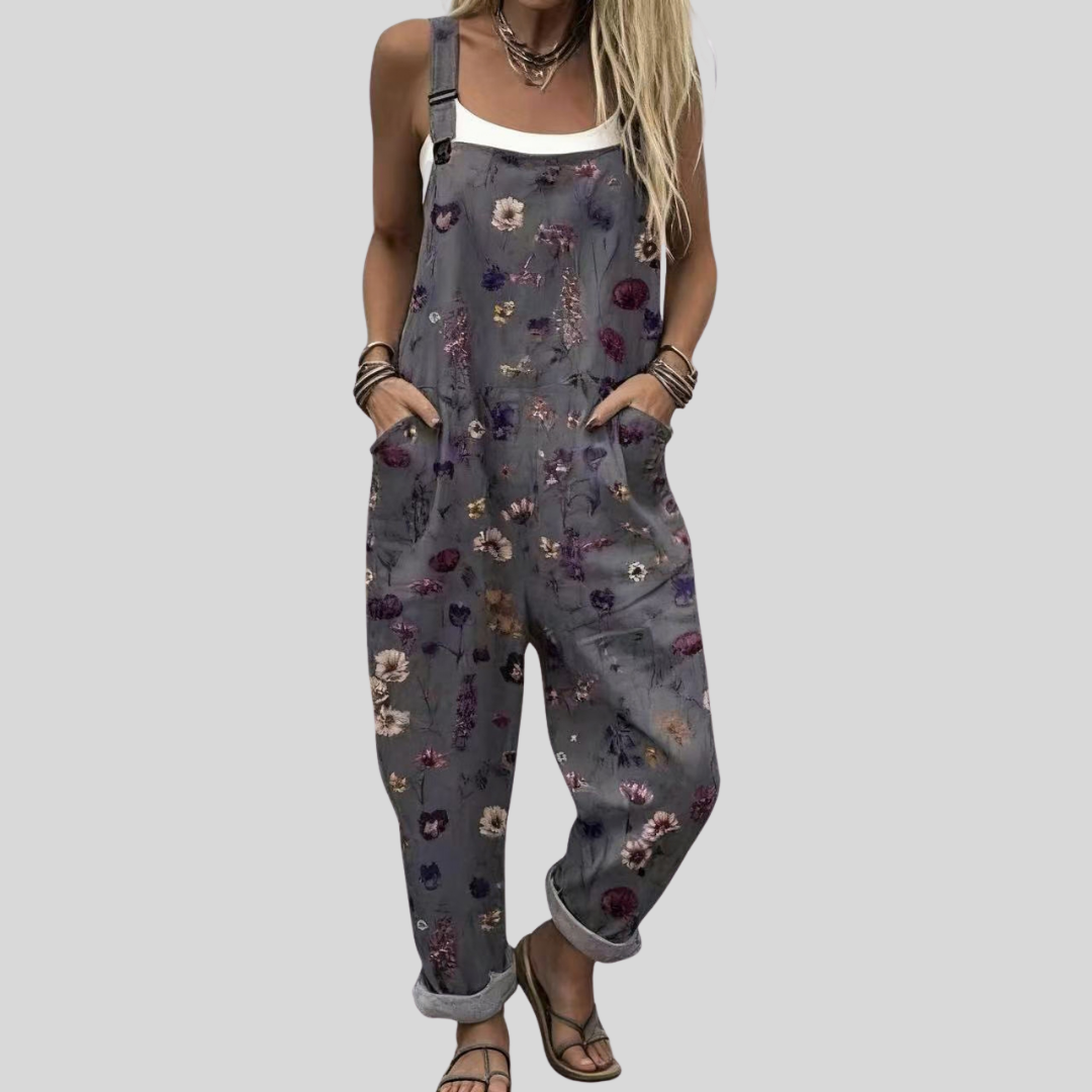 Frohliche – Latzhose mit Blümchenprint – Bild 1