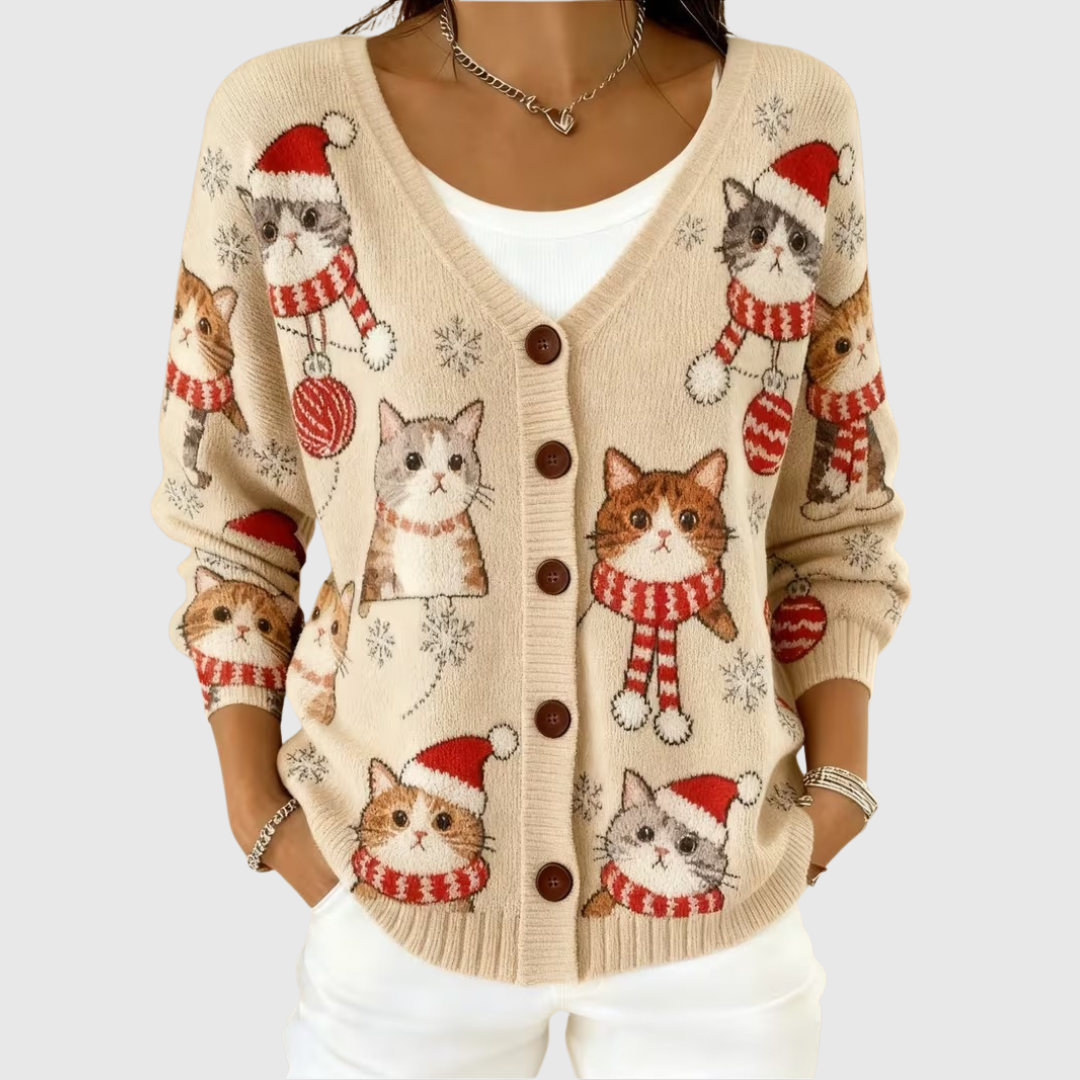 Charlotte – Klassischer Knopfcardigan – Bild 1