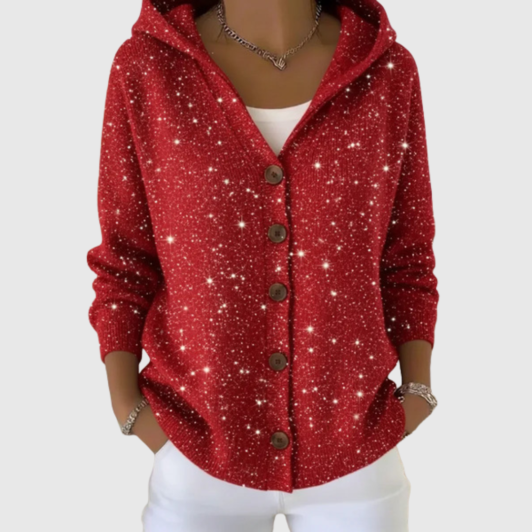 Marie – Kuscheliger Strickcardigan mit Kapuze – Bild 1