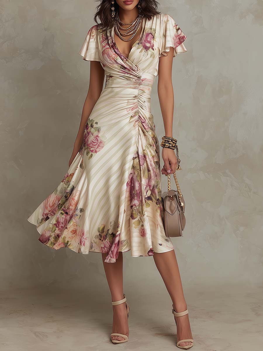 Leni – Midikleid in Satin-Optik – Bild 1