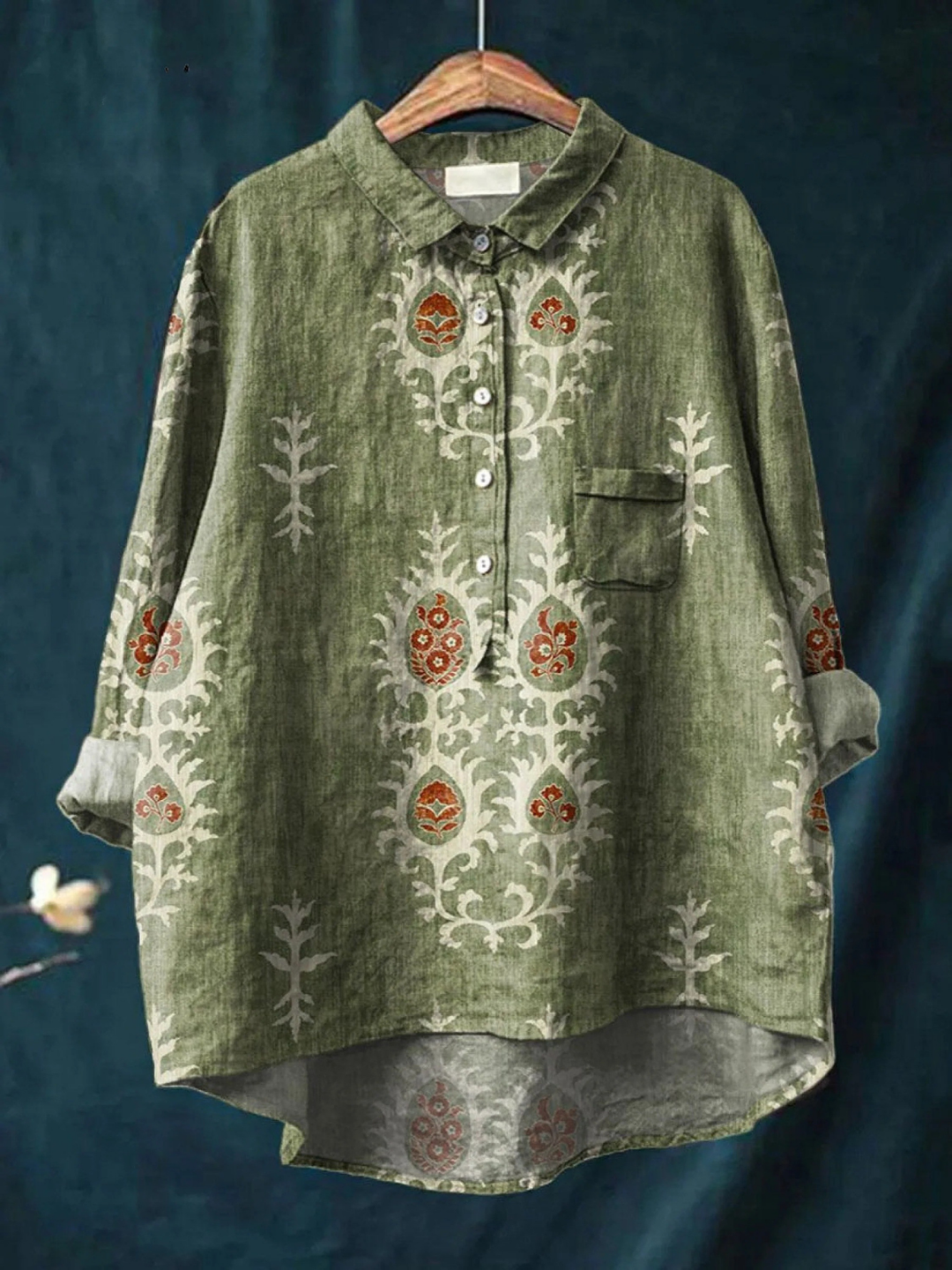 Wiebke – Ethno-Blumenbluse – Bild 1