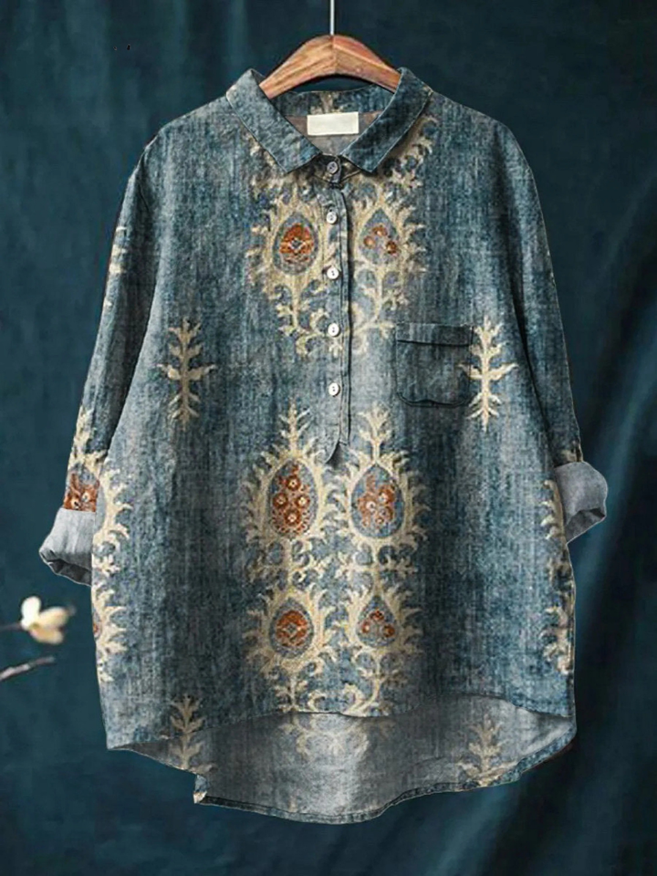 Wiebke – Ethno-Blumenbluse – Bild 2