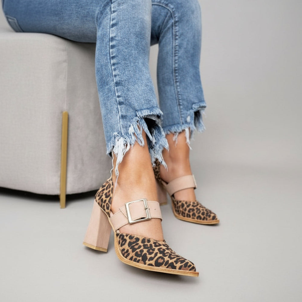 Alina – Schicke Absatzschuhe in Khaki – Bild 2