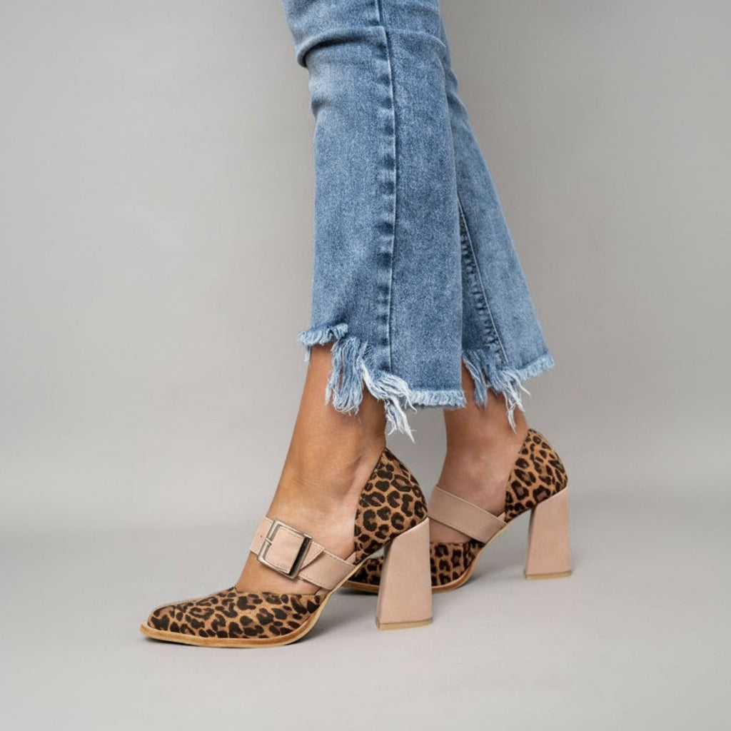 Alina – Schicke Absatzschuhe in Khaki – Bild 3