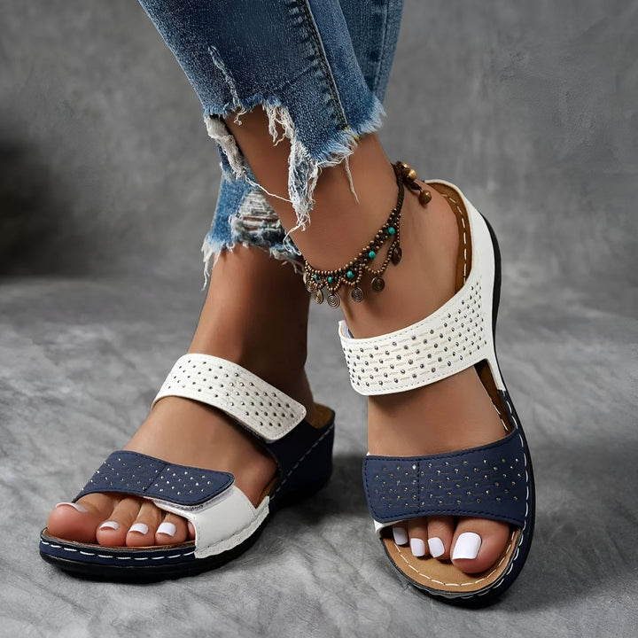 Lynn – Elegante Komfortsandalen im Zweifarb-Look – Bild 8