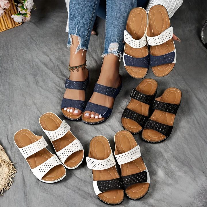 Lynn – Elegante Komfortsandalen im Zweifarb-Look – Bild 12