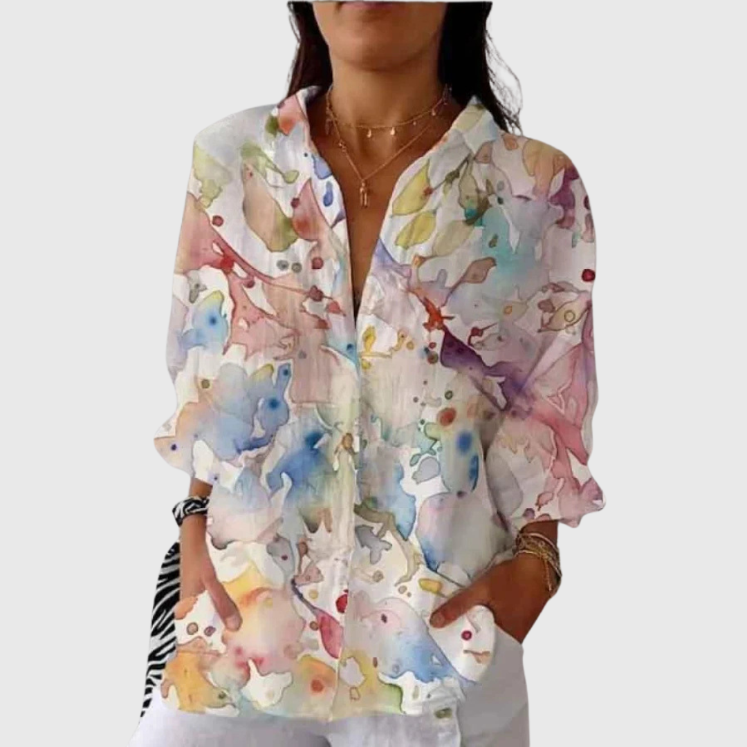 Maike – Luftige Druckbluse – Bild 1
