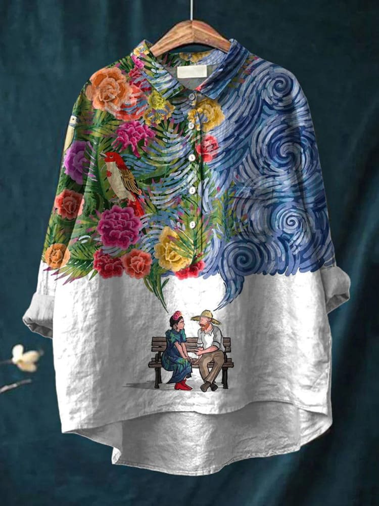 Isabell – Elegante Kunstbluse – Bild 1