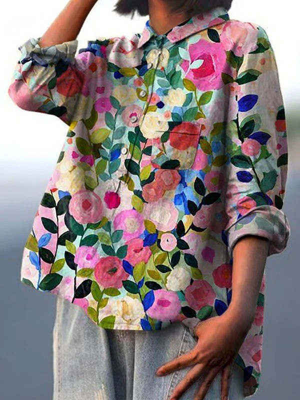 Karla – Bunte Frühlingsbluse – Bild 2