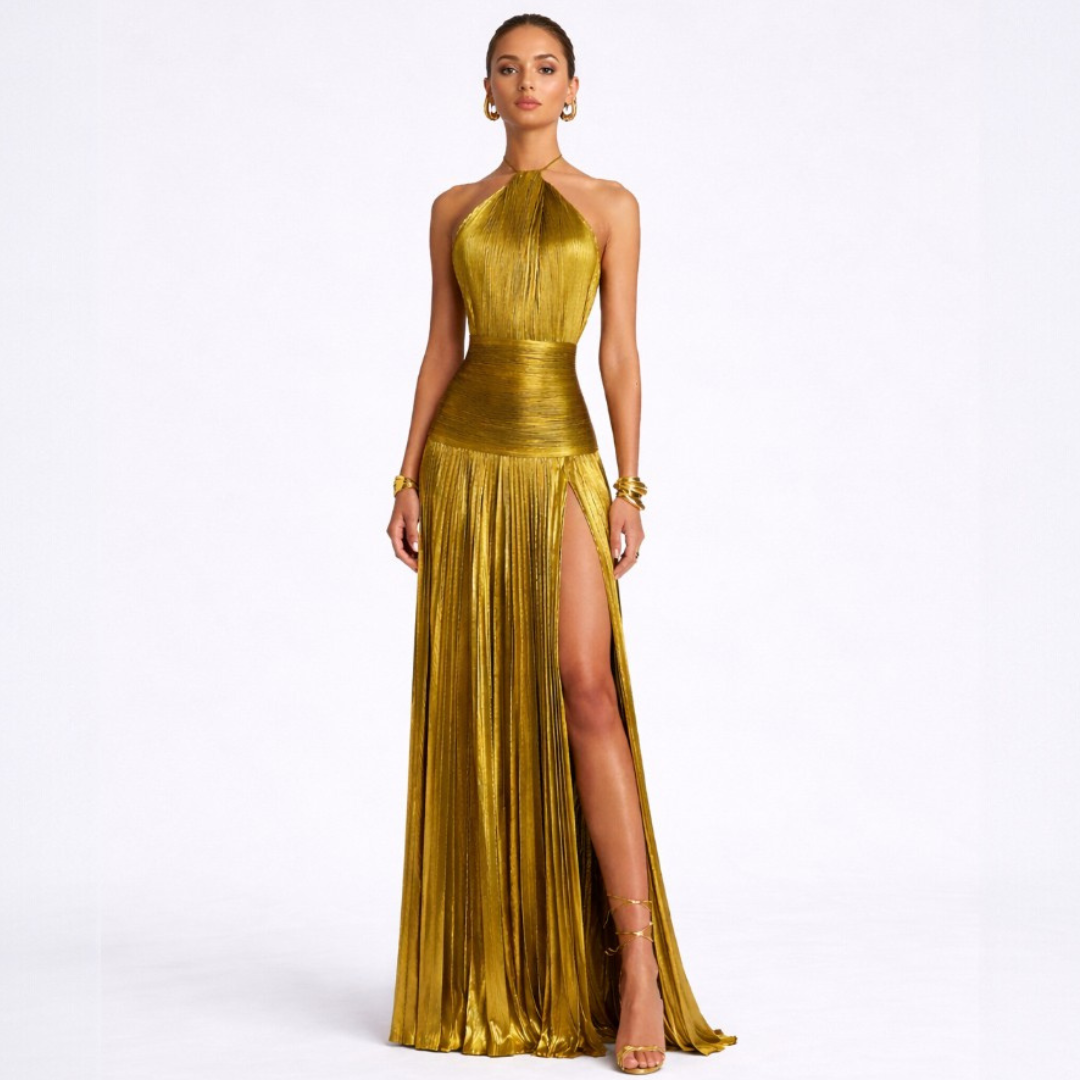 Marlies – Schimmerndes Neckholder-Kleid – Bild 1