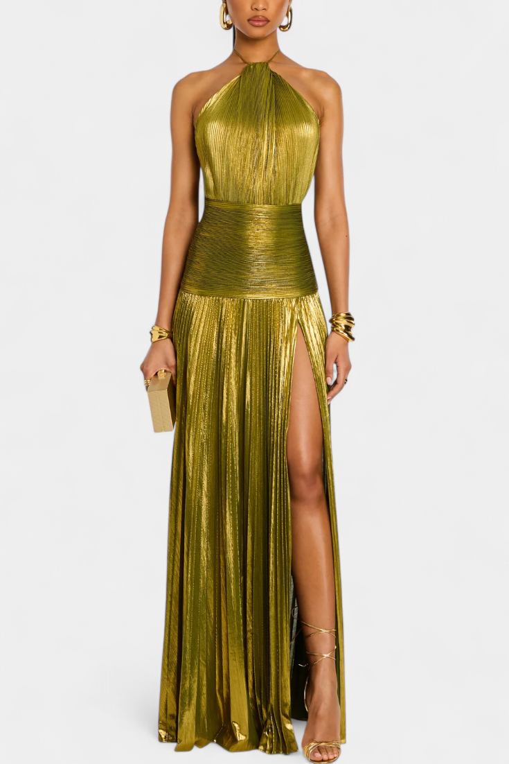 Marlies – Schimmerndes Neckholder-Kleid – Bild 2