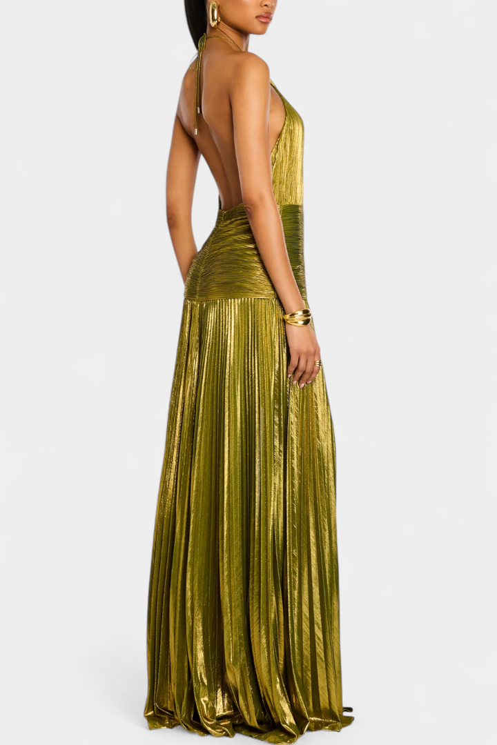 Marlies – Schimmerndes Neckholder-Kleid – Bild 5