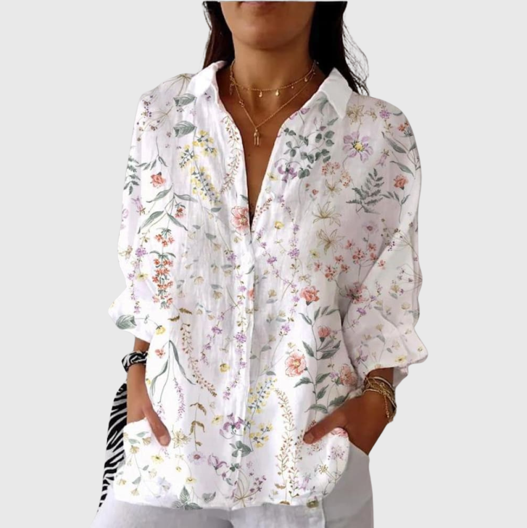 Mathilde – Zeitlose Print-Bluse – Bild 1