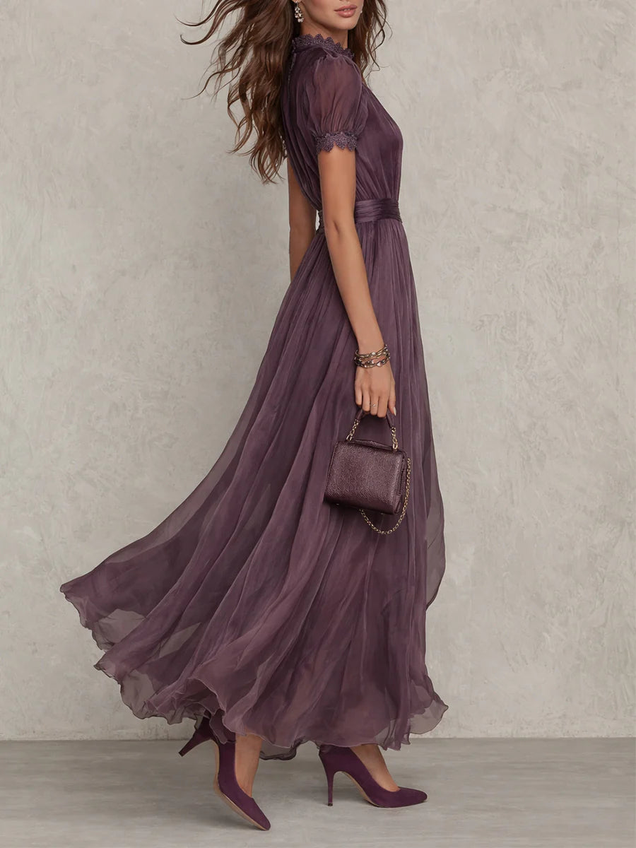 Mia – Fließendes Maxikleid in Violett – Bild 2