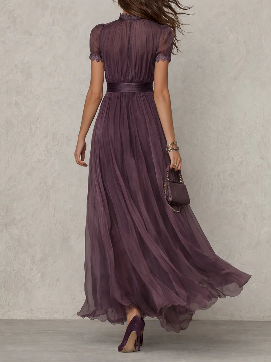 Mia – Fließendes Maxikleid in Violett – Bild 3