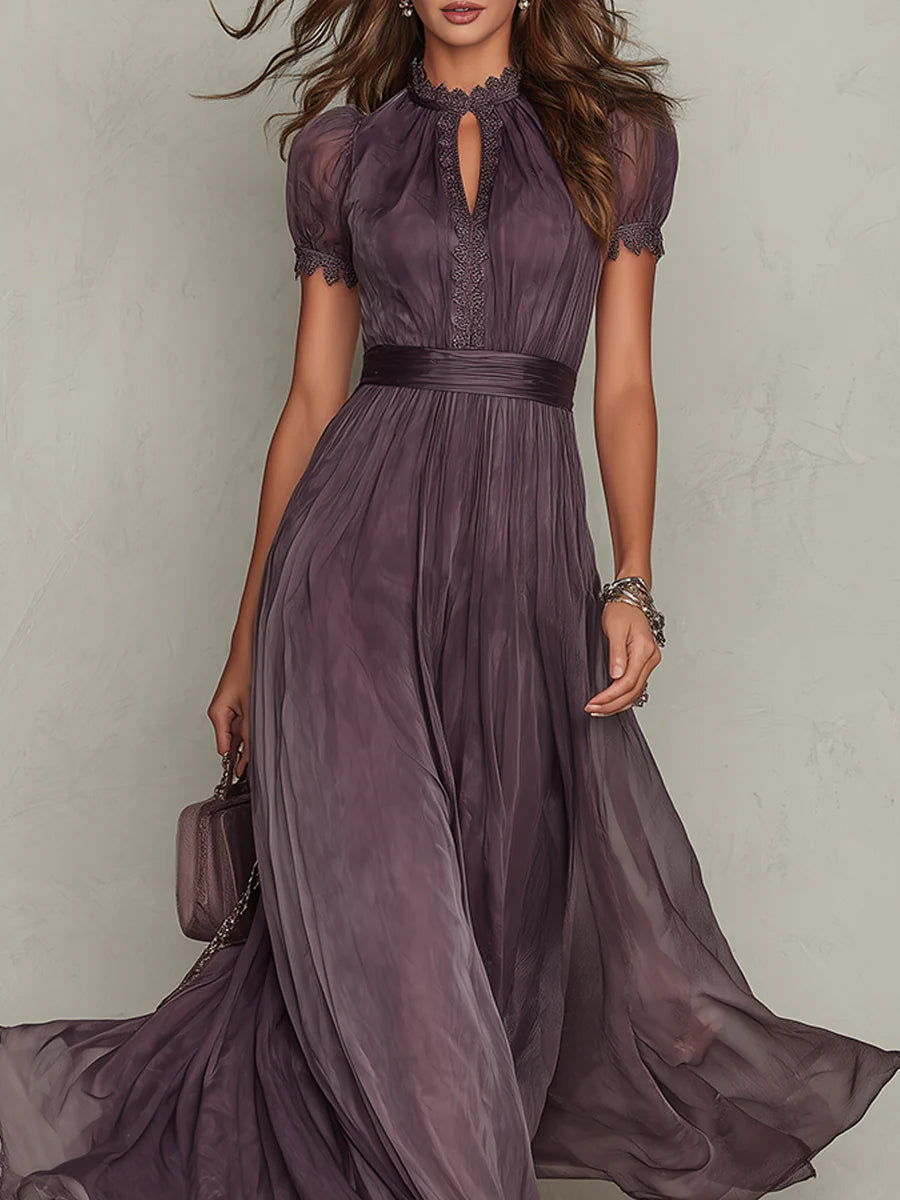 Mia – Fließendes Maxikleid in Violett – Bild 4