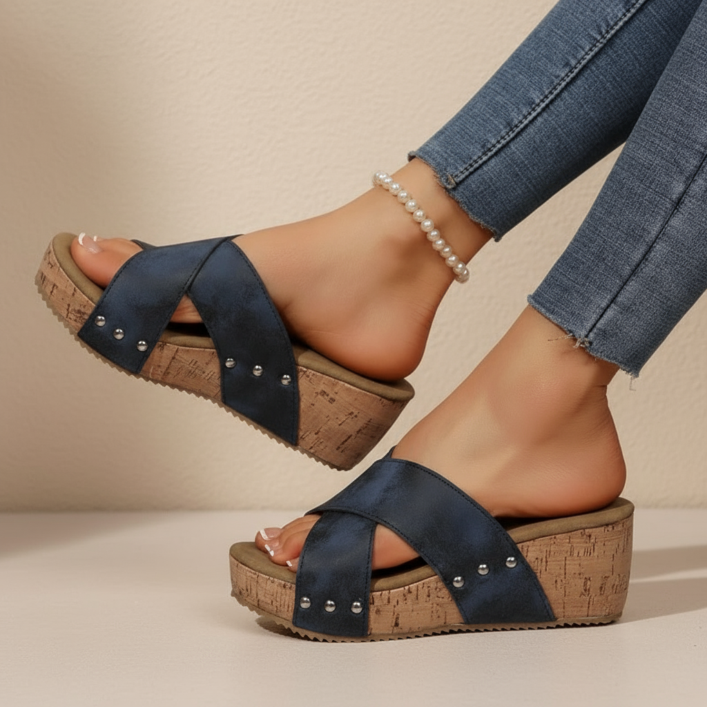 Ottilie – Boho-Keilsandalen mit weichem Fußbett – Bild 2
