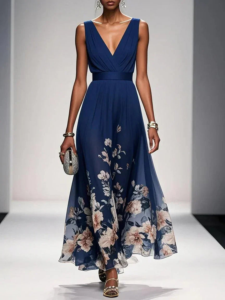 Paula – Verspieltes Maxikleid mit V-Ausschnitt – Bild 2