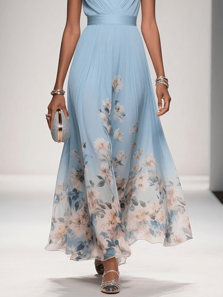 Paula – Verspieltes Maxikleid mit V-Ausschnitt – Bild 4
