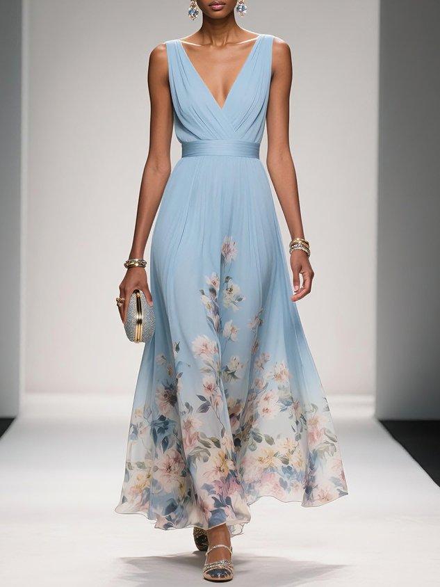 Paula – Verspieltes Maxikleid mit V-Ausschnitt – Bild 5