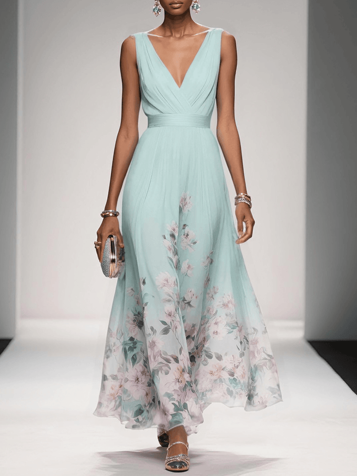 Paula – Verspieltes Maxikleid mit V-Ausschnitt – Bild 7