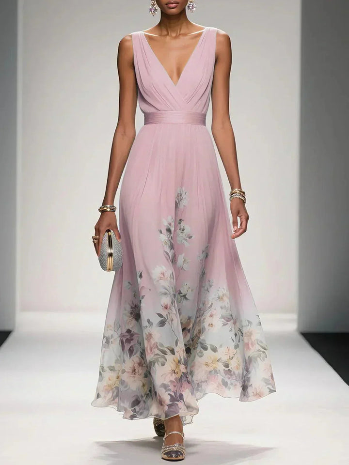 Paula – Verspieltes Maxikleid mit V-Ausschnitt – Bild 8