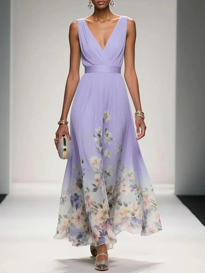 Paula – Verspieltes Maxikleid mit V-Ausschnitt – Bild 9
