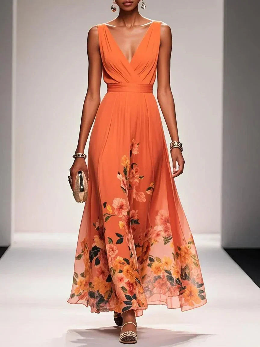 Paula – Verspieltes Maxikleid mit V-Ausschnitt – Bild 10