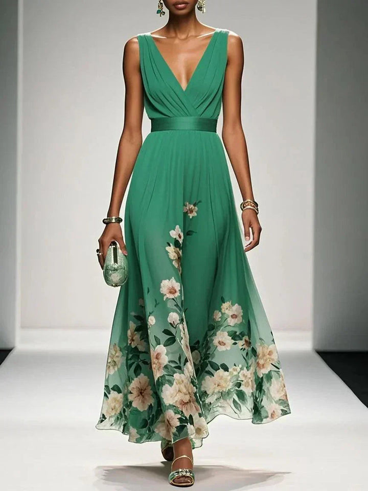 Paula – Verspieltes Maxikleid mit V-Ausschnitt – Bild 11