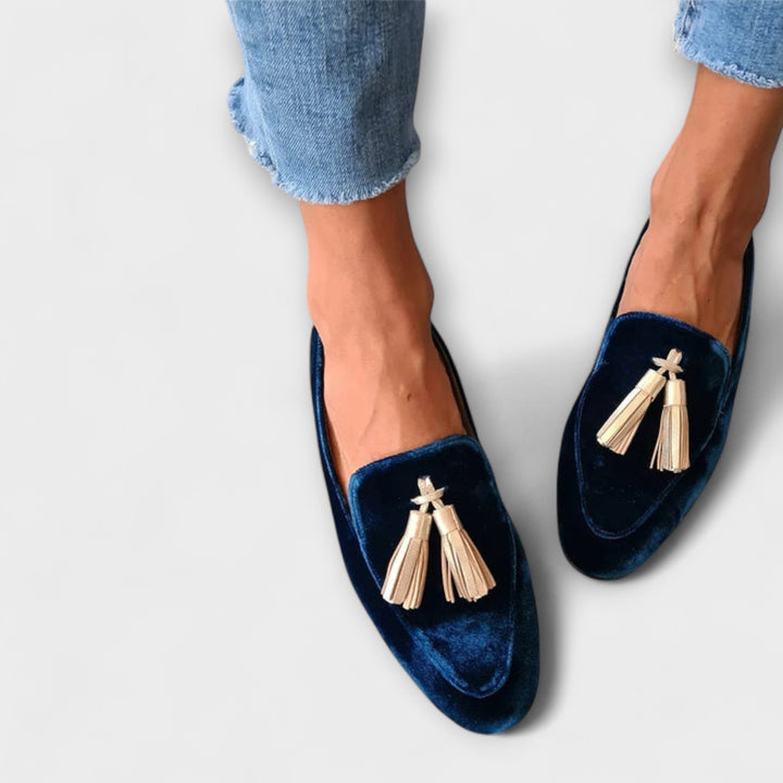 Quinnlyn – Vintage-Loafer mit Fransen – Bild 1