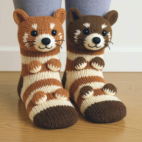 Rania - Waschbär Socken – Bild 1