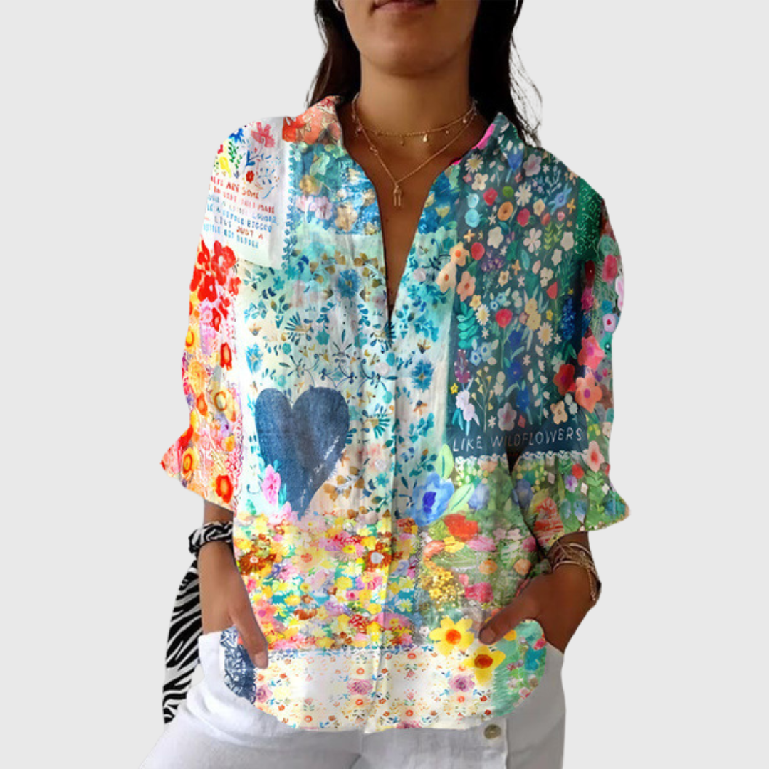 Rebekka – Farbstarke Musterbluse – Bild 1