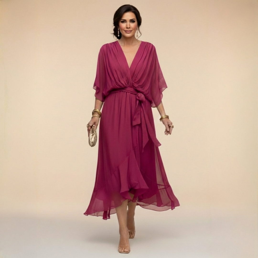 Regina – Fließendes Chiffonkleid – Bild 5