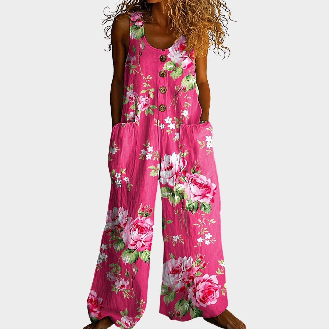 Dörte – Beschwingte Print-Latzhose – Bild 1