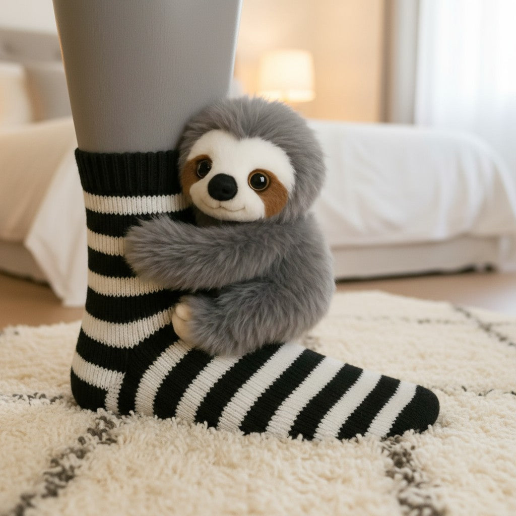 Sofía - Hochgekrempelte gestreifte Socken – Bild 1