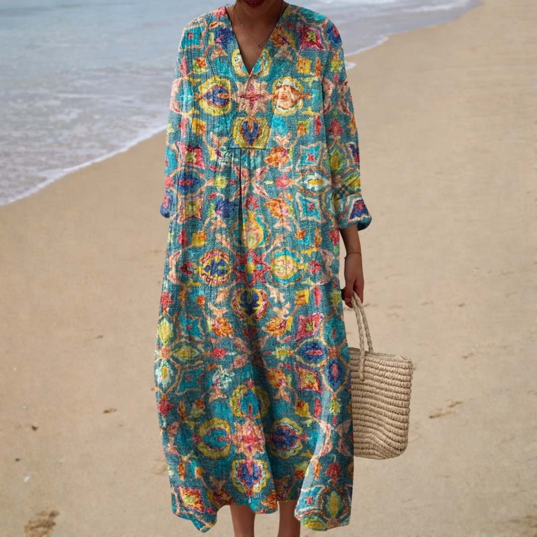 Diana – Figurschmeichelndes Sommerkleid mit Print – Bild 1