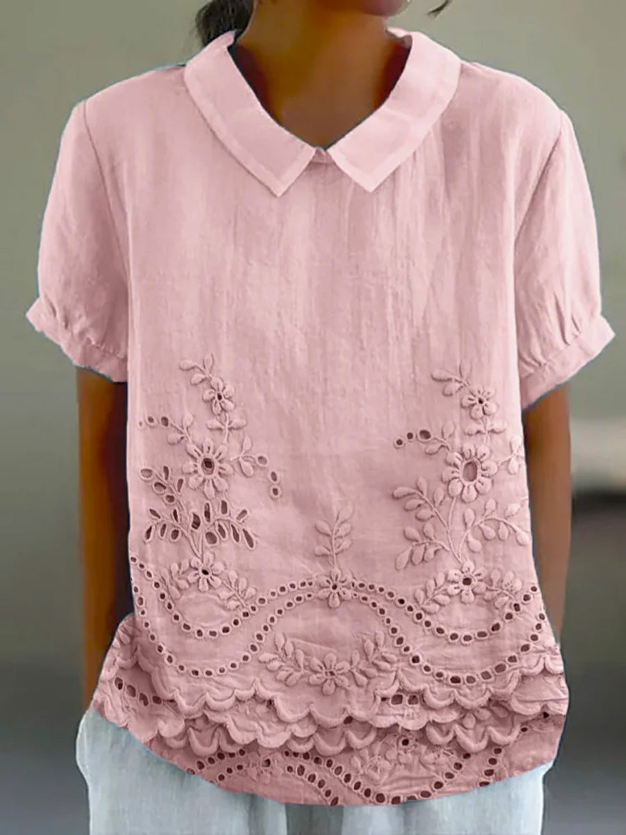 Tabea – Bluse mit Blumenstickerei – Bild 1
