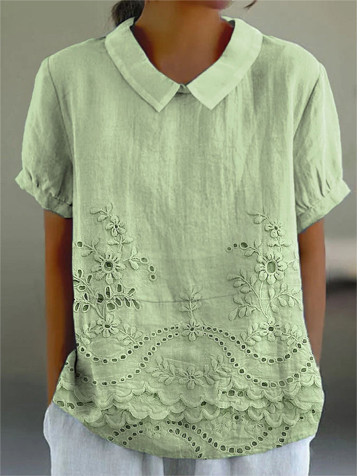 Tabea – Bluse mit Blumenstickerei – Bild 4